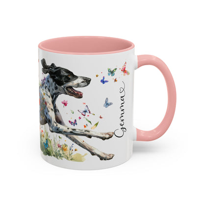 English Pointer #1  Personalized Accent Mugs, 11oz