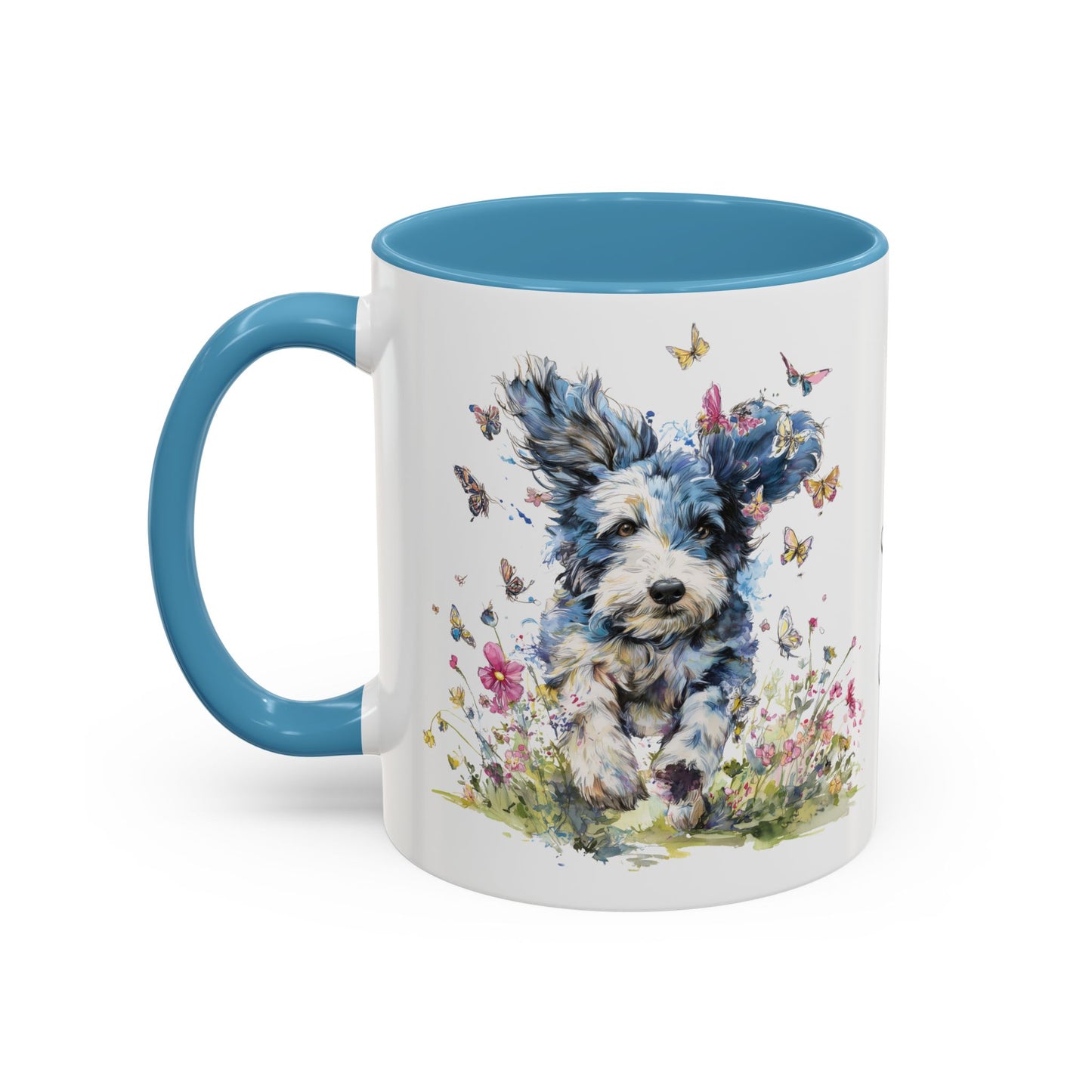 Blue Merle Cockapoo/Doodle Personalized Accent Mugs, 11oz