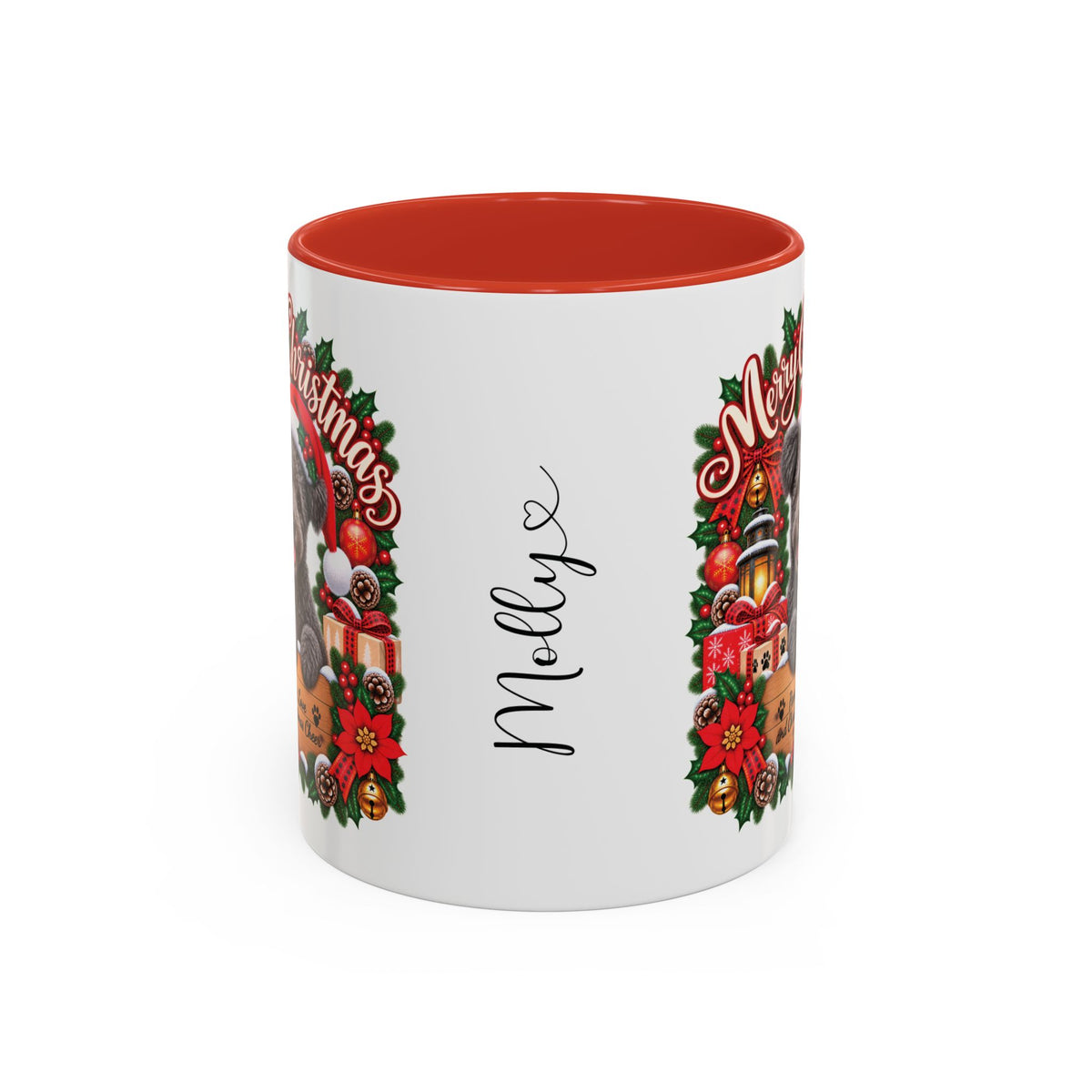 Pumi #2 Merry Christmas, personalised accent colour 11oz mug
