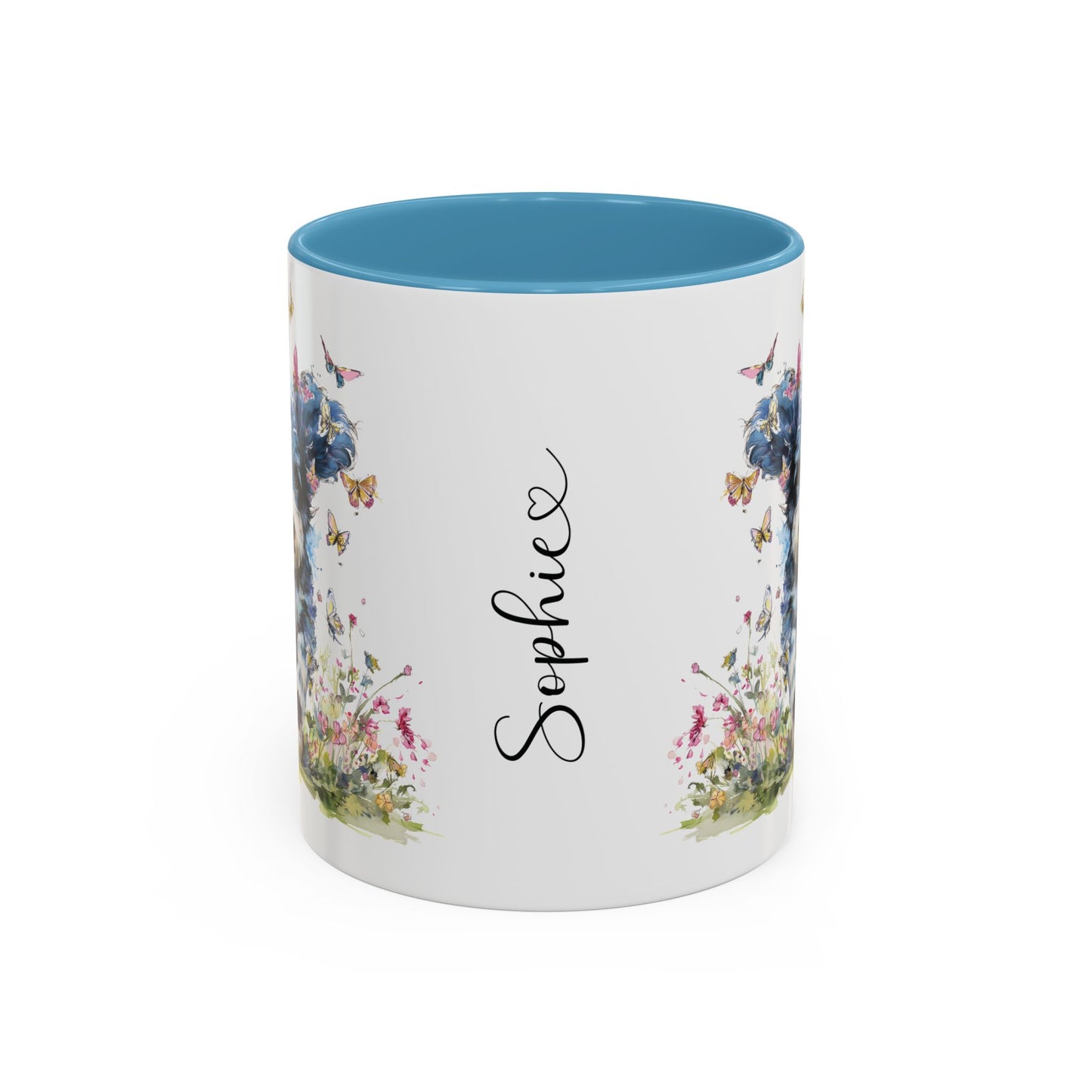 Blue Merle Cockapoo/Doodle Personalized Accent Mugs, 11oz