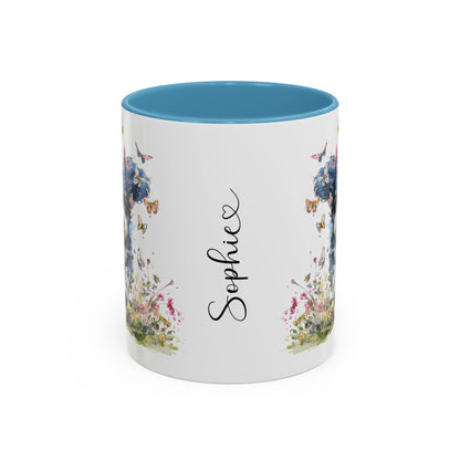 Blue Merle Cockapoo/Doodle Personalized Accent Mugs, 11oz