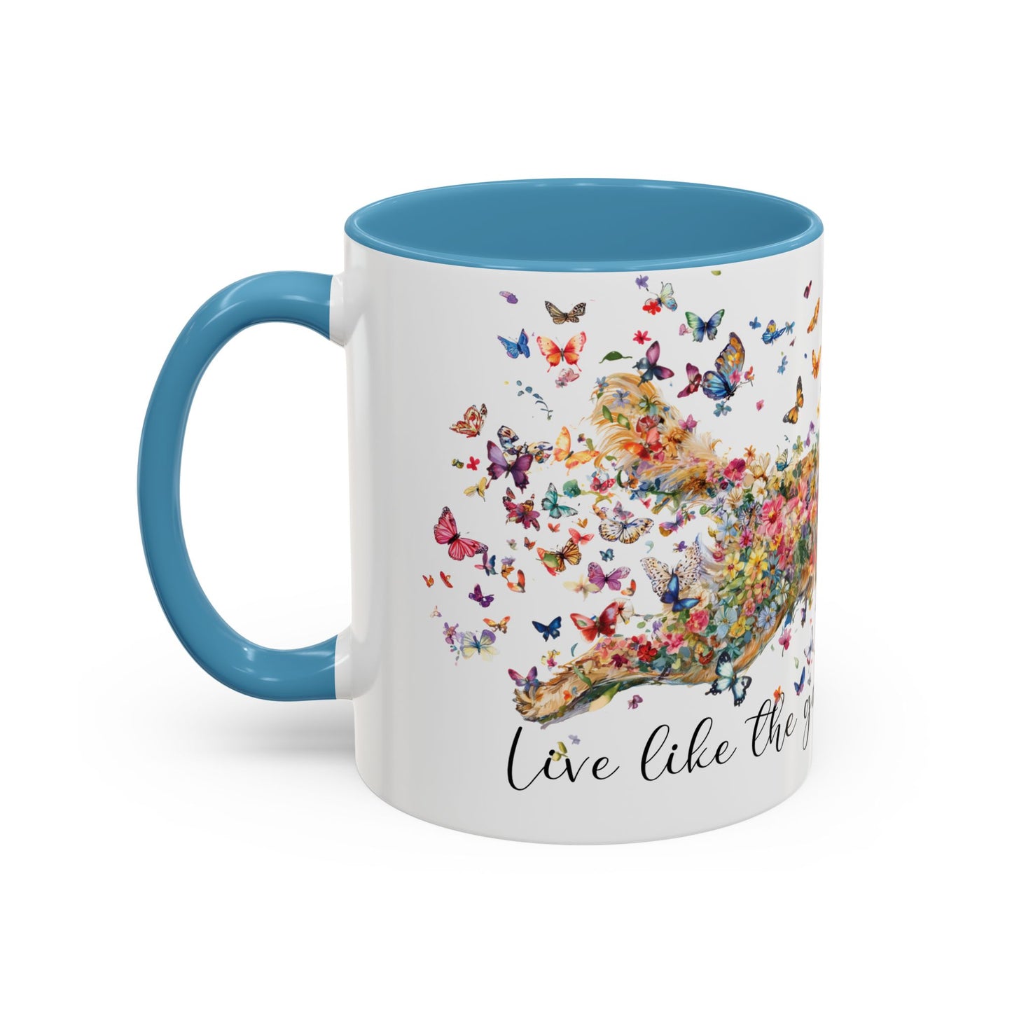 Golden Retriever #2 “Live like the gate was left open" Accent Mugs, 11oz