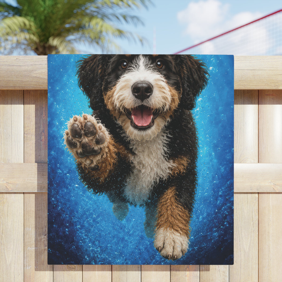 Bernedoodle PAWS Beach Towel