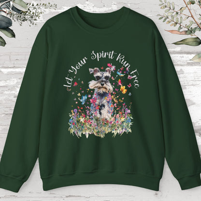 Schnauzer "Let your spirit run free" Personalised Sweatshirt