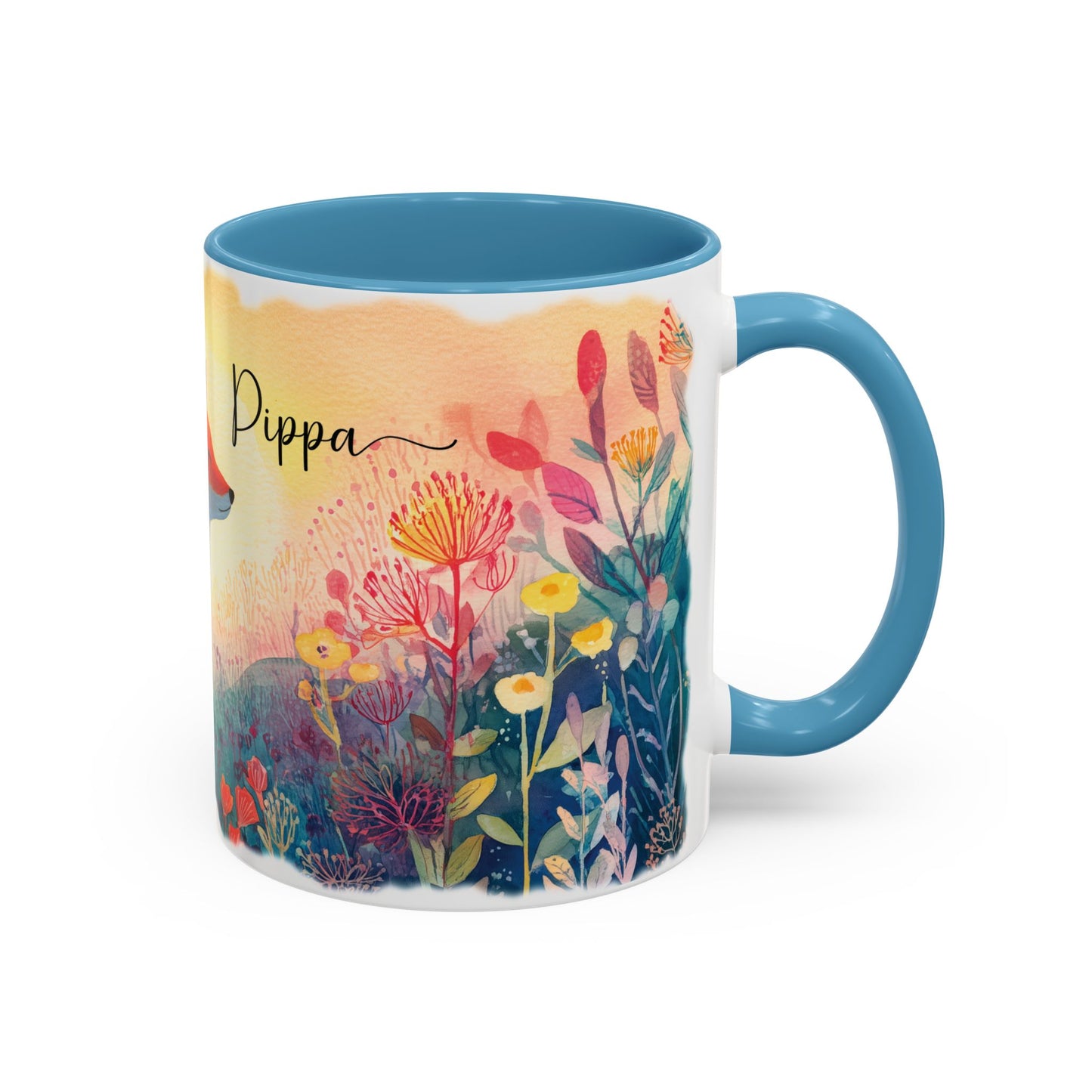 Fox Sunrise #2 Personalized Accent Mugs, 11oz