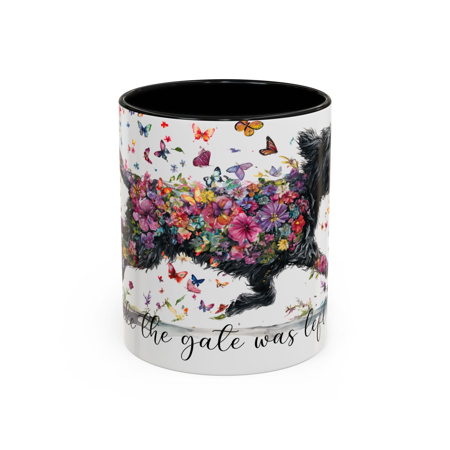 Labradoodle/Groodle #1  Live like the gate was left open, Accent Mugs, 11oz & 15oz