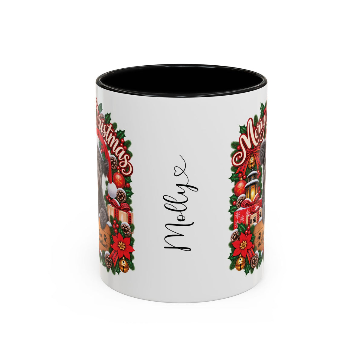 Pumi #2 Merry Christmas, personalised accent colour 11oz mug