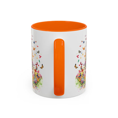 West Highland Terrier #2 Butterfly Personalized Accent Mugs, 11oz