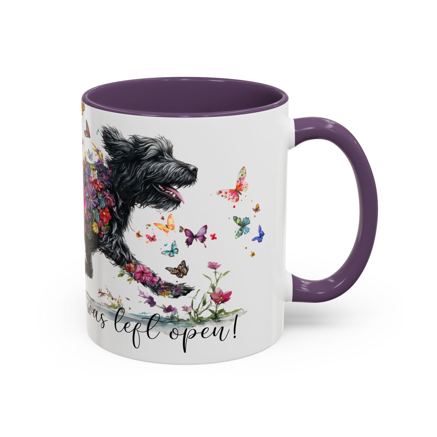 Labradoodle/Groodle #1  Live like the gate was left open, Accent Mugs, 11oz & 15oz