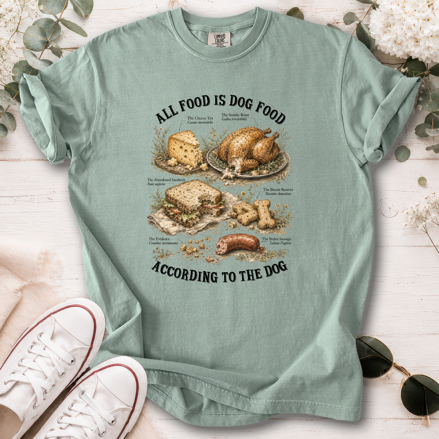 All Food is Dog Food, unisex Comfort Colors T shirt