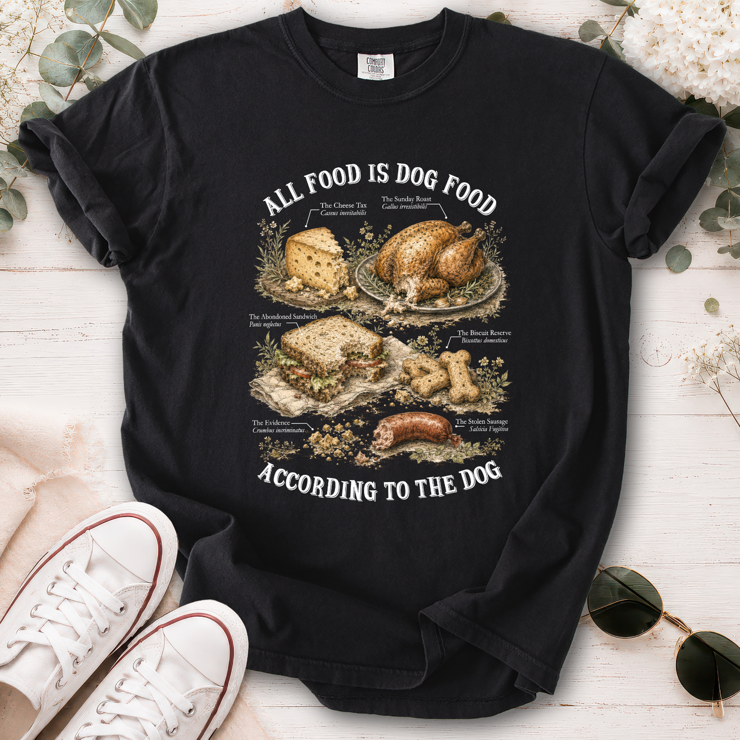 All Food is Dog Food, unisex Comfort Colors T shirt