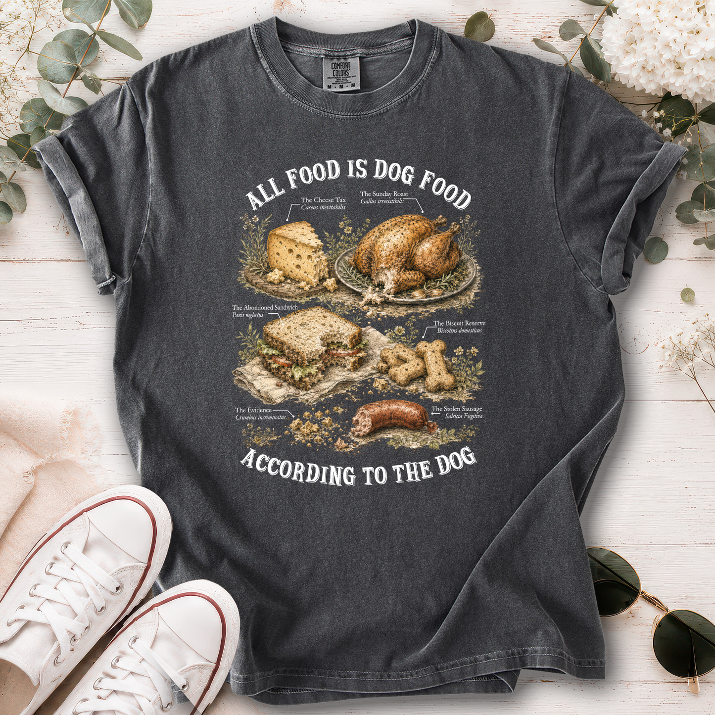 All Food is Dog Food, unisex Comfort Colors T shirt