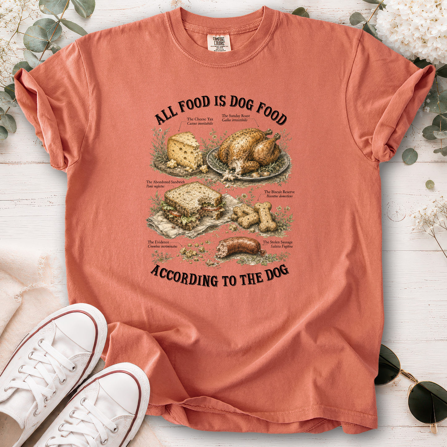All Food is Dog Food, unisex Comfort Colors T shirt