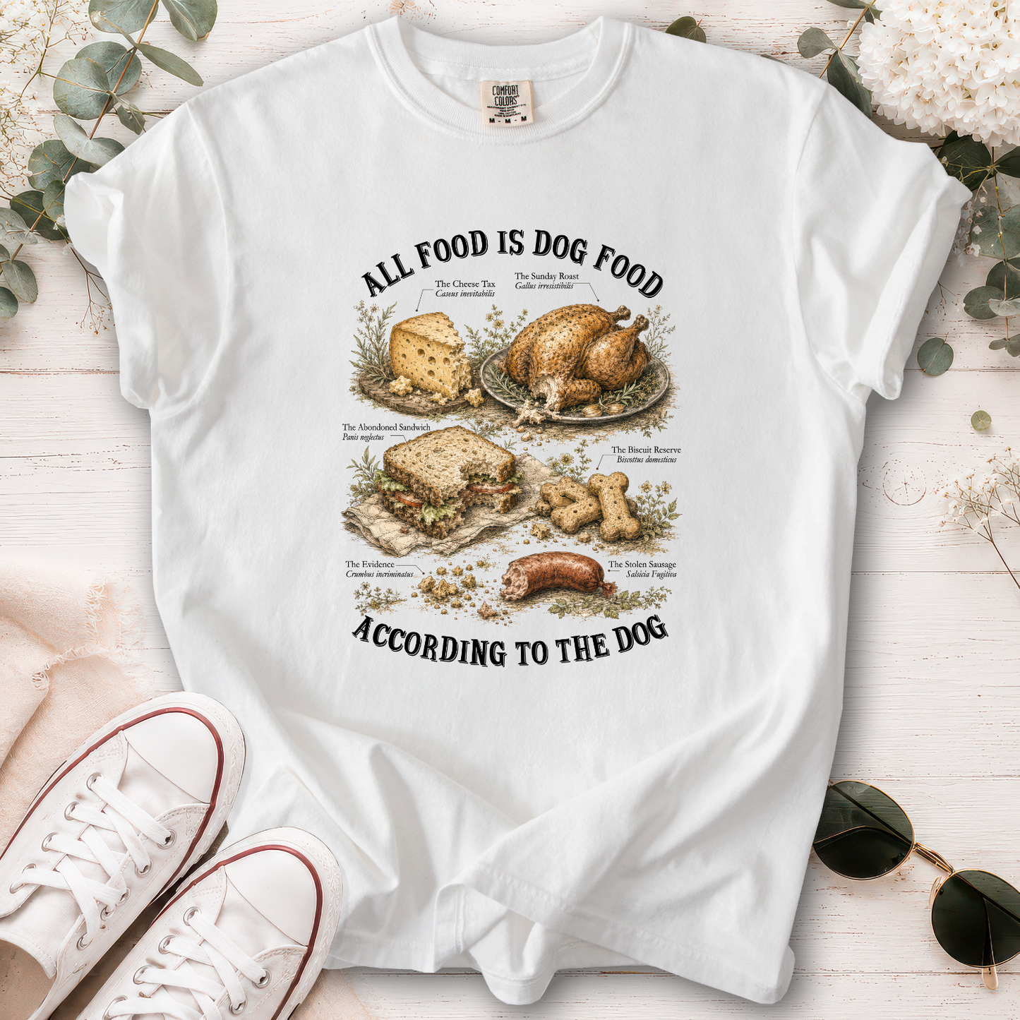 All Food is Dog Food, unisex Comfort Colors T shirt