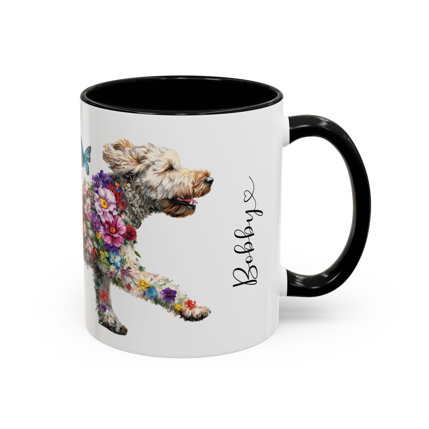 Labradoodle #3 Personalized Accent Mugs, 11oz