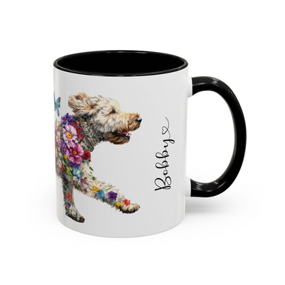 Labradoodle #3 Personalized Accent Mugs, 11oz