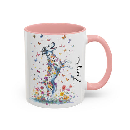 Dalmatian, Dance like nobody's watching, Personalized Accent Mugs, 11oz