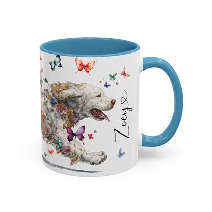 Clumber Spaniel #1 Personalized Accent Mugs, 11oz