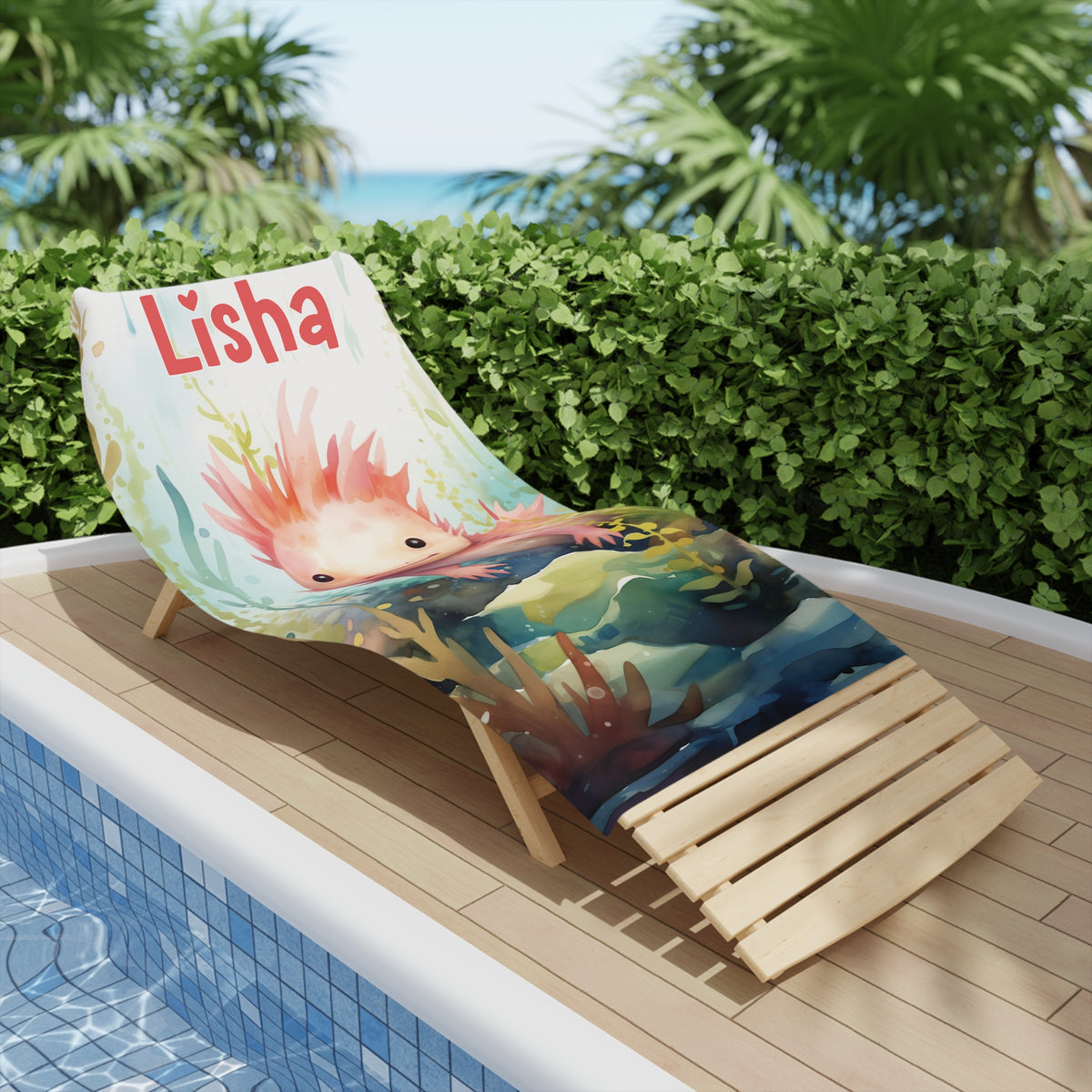 Axolotl #1 Personalised Beach Towels Australian