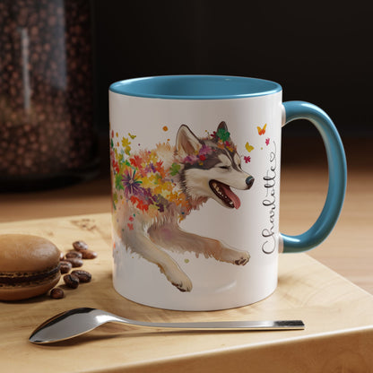 Malamute Personalized Accent Mugs, 11oz