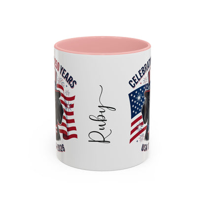Dachshund #1 - 250th Celebration Personalised  Accent Mugs, 11oz & 15oz