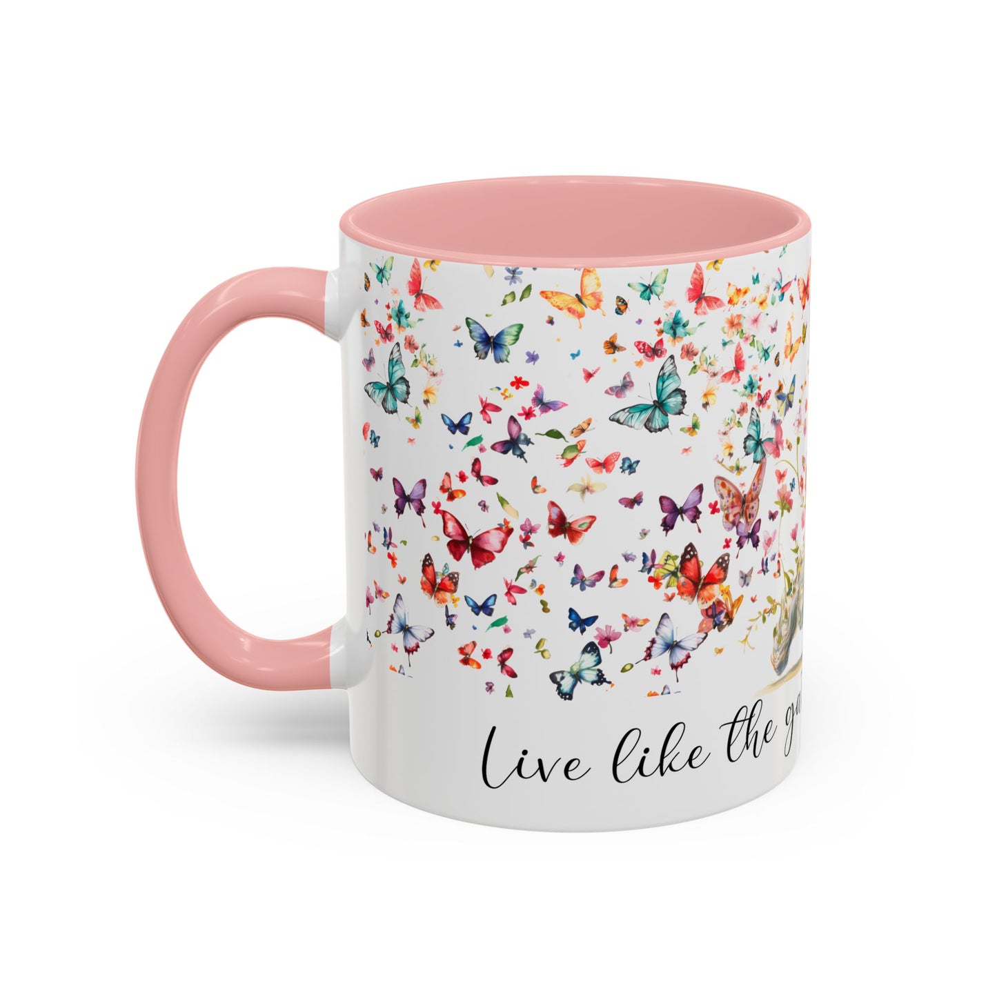 Schnauzer #2,  Live like the gate was left open, Colorful Accent Mugs, 11oz