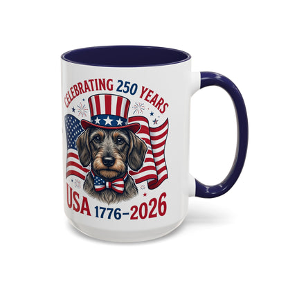 Dachshund #2 - 250th Celebration Personalised  Accent Mugs, 11oz & 15oz