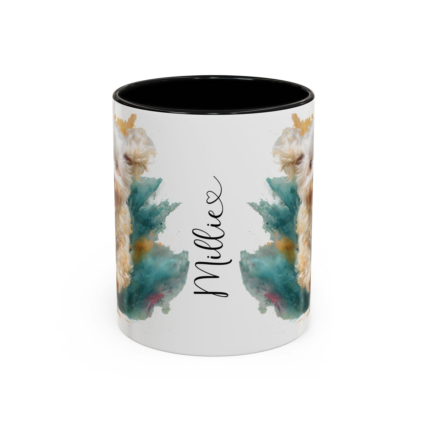 Maltese #2 Paint Colourful Personalised Accent Mugs, 11oz