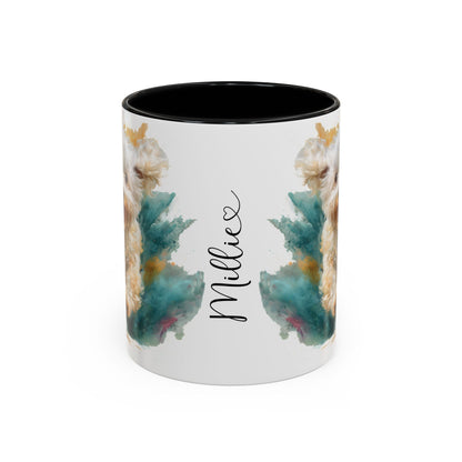 Maltese #2 Paint Colourful Personalised Accent Mugs, 11oz