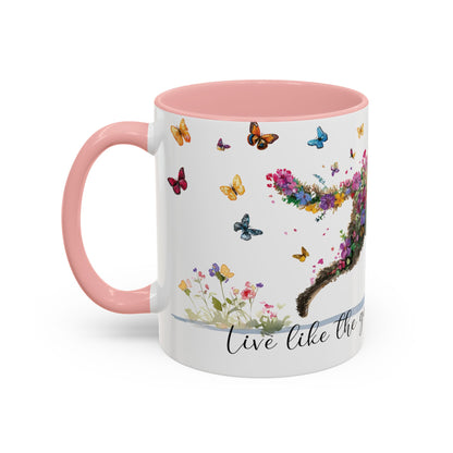 Curly Coated Retriever #1 “Live like the gate was left open" Accent Mugs, 11oz