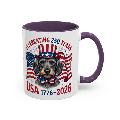 Dachshund #2 - 250th Celebration Personalised  Accent Mugs, 11oz & 15oz