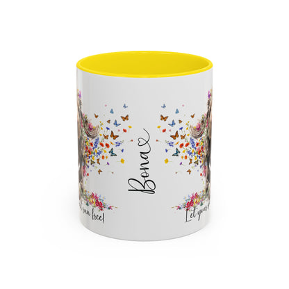 Spinone Italiano #2, Let your spirit run free, personalized colourful Mugs, 11oz