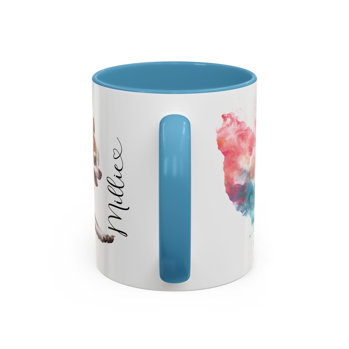 Chihuahua #3 Paint Colourful Personalised Accent Mugs, 11oz