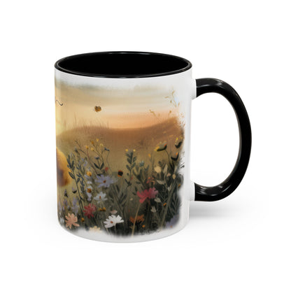 Fox sleeping #1 Personalized Accent Mugs, 11oz