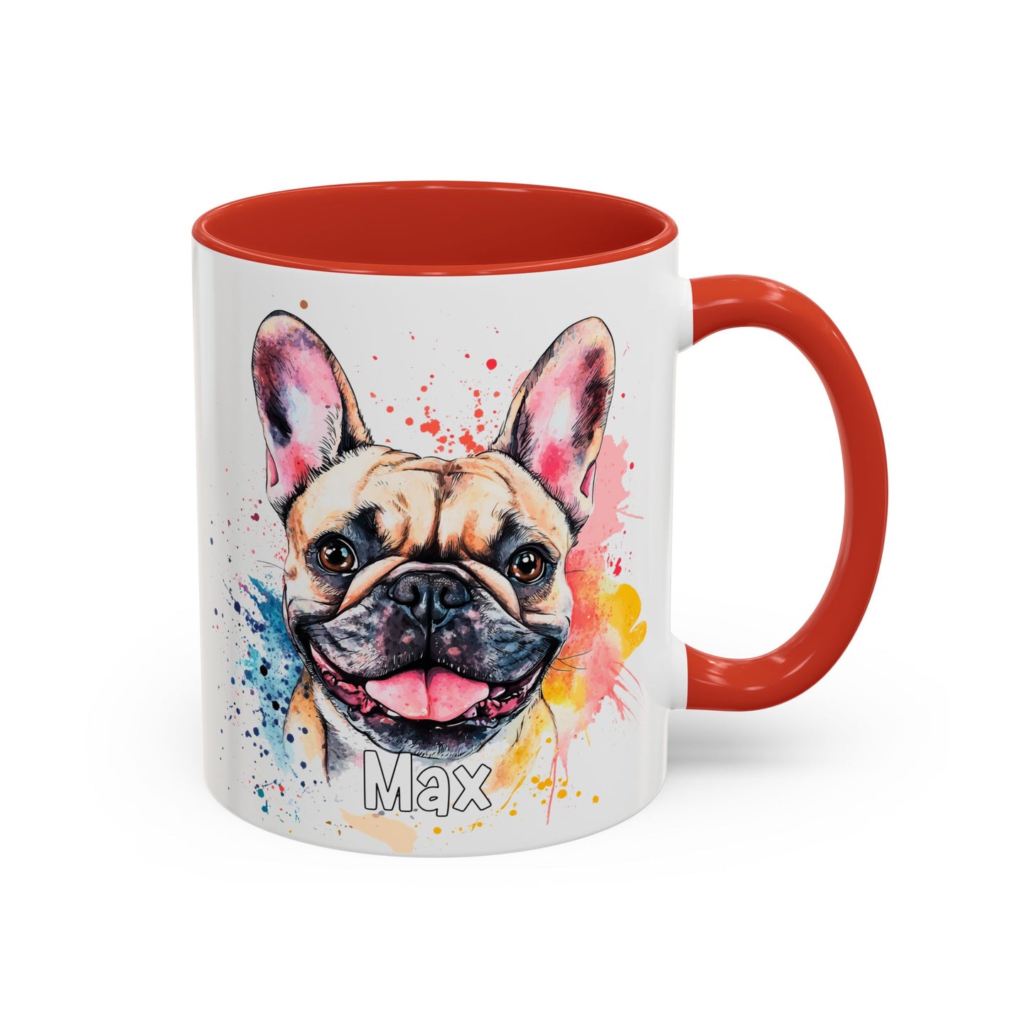 French Bulldog #2 Colourful Personalized Accent Mugs, 11oz