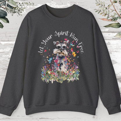 Schnauzer "Let your spirit run free" Personalised Sweatshirt