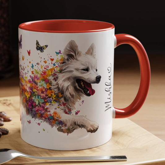 Samoyed Colorful Accent Mugs, 11oz