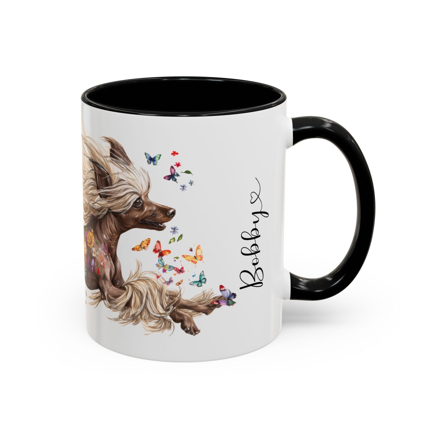 Chinese Crested Personalized Accent Mugs, 11oz