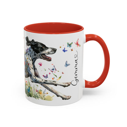 English Pointer #1  Personalized Accent Mugs, 11oz