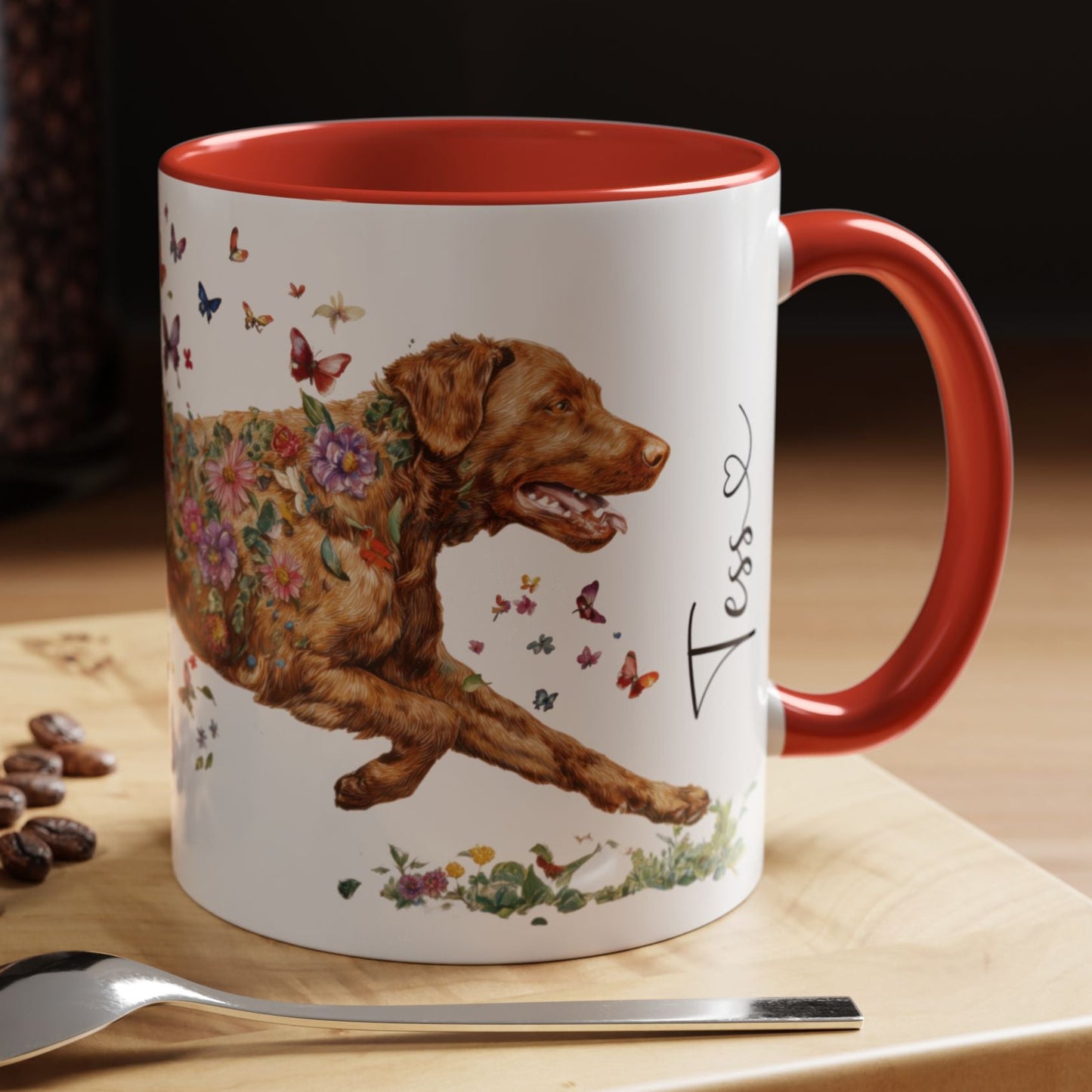 Chesapeke Bay Retriever Personalized Accent Mugs, 11oz