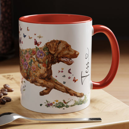 Chesapeke Bay Retriever Personalized Accent Mugs, 11oz