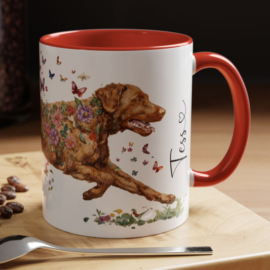 Chesapeke Bay Retriever Personalized Accent Mugs, 11oz