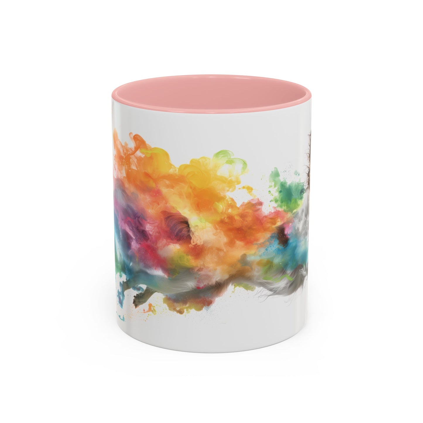 Chihuahua #3 Paint Colourful Personalised Accent Mugs, 11oz