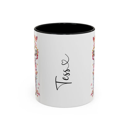 Bichon Frise Personalized Colorful Accent Mugs, 11oz