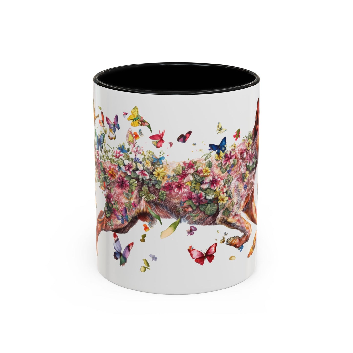 Red Heeler (Cattle dog) Personalized Accent Mugs, 11oz