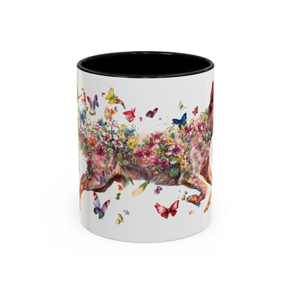 Red Heeler (Cattle dog) Personalized Accent Mugs, 11oz