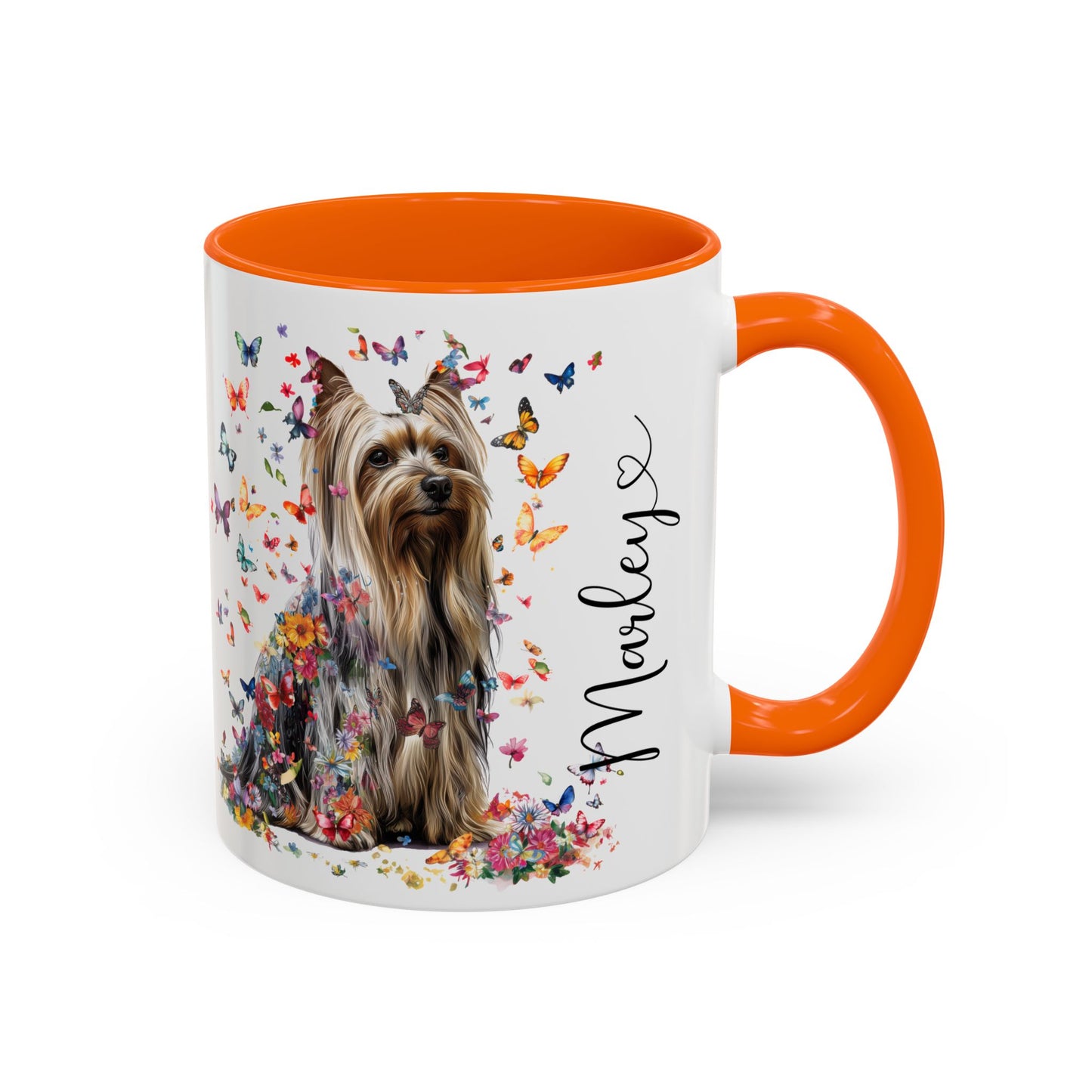 Silky Terrier #2 Personalized Accent Mugs, 11oz