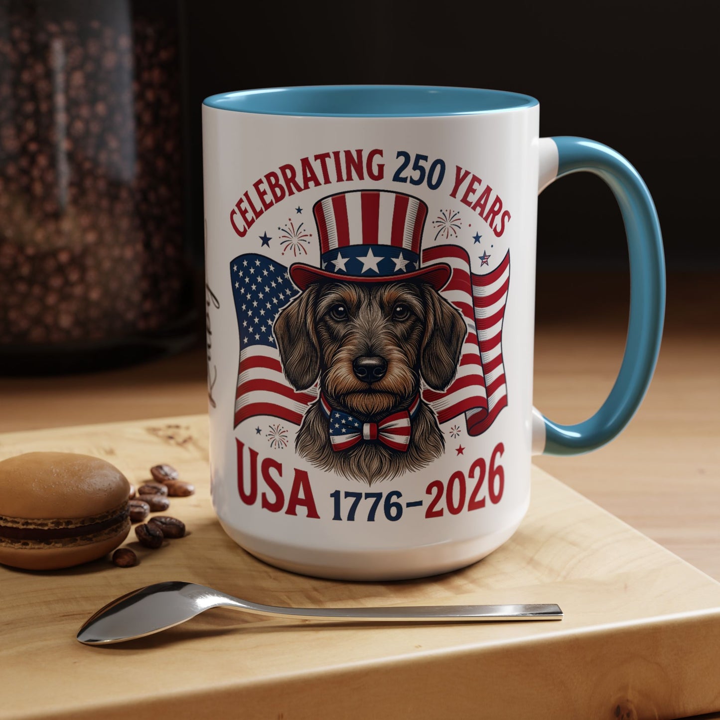 Dachshund #2 - 250th Celebration Personalised  Accent Mugs, 11oz & 15oz