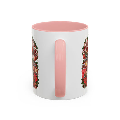 Labrador #3 Merry Christmas, personalised accent colour 11oz mug