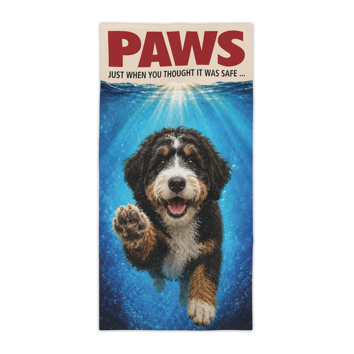 Bernedoodle PAWS Beach Towel